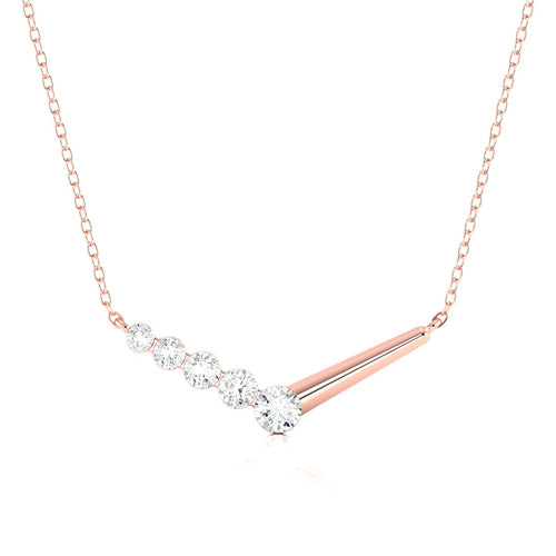 5/8 Ctw Chevron Seamless Lab Grown Fashion Pendant