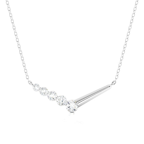 5/8 Ctw Chevron Seamless Lab Grown Fashion Pendant