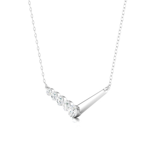 5/8 Ctw Chevron Seamless Lab Grown Fashion Pendant