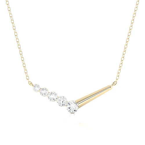 5/8 Ctw Chevron Seamless Lab Grown Fashion Pendant