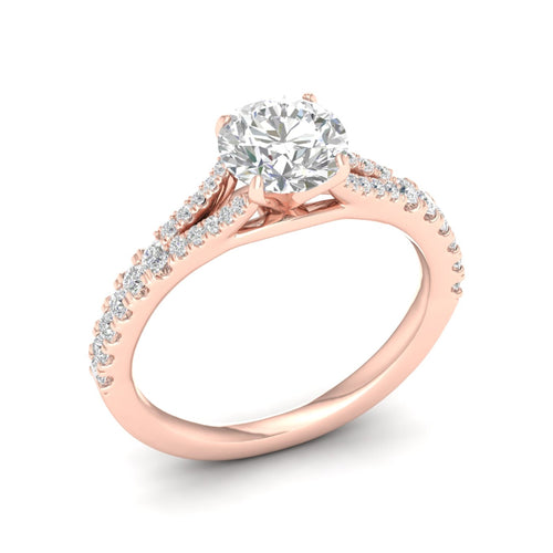 2 1/3 ctw Split Shank Lab Grown Engagement Ring
