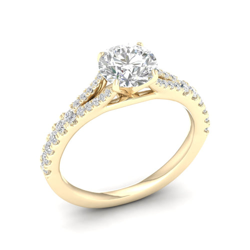 2 1/3 ctw Split Shank Lab Grown Engagement Ring