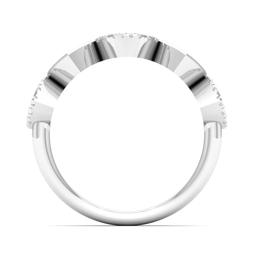 1/5 Ctw Heart Lab Grown Fashion Stackable Ring