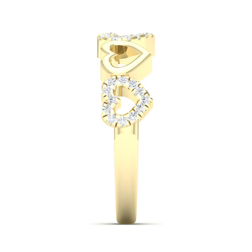 1/5 Ctw Heart Lab Grown Fashion Stackable Ring