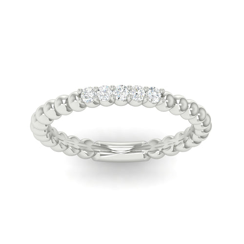 1/10 Ctw Five Stone Bubble Stackable Fashion Ring