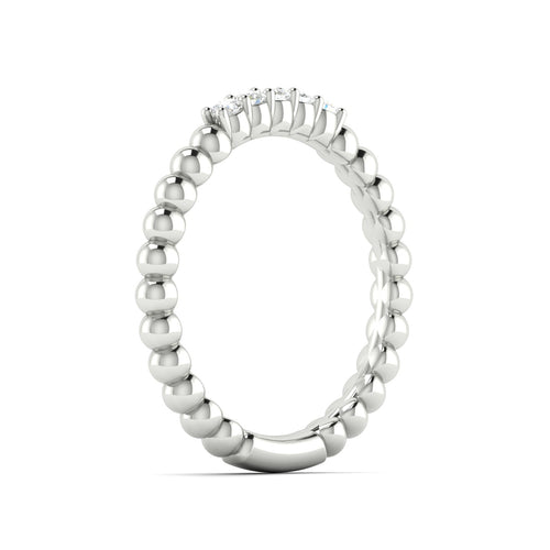 1/10 Ctw Five Stone Bubble Stackable Fashion Ring