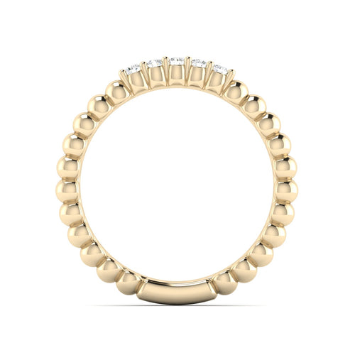 1/10 Ctw Five Stone Bubble Stackable Fashion Ring