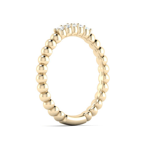 1/10 Ctw Five Stone Bubble Stackable Fashion Ring