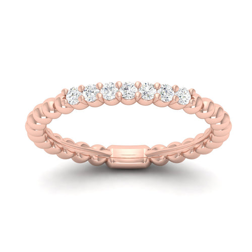 1/6 Ctw Seven Stone Bubble Stackable Ring