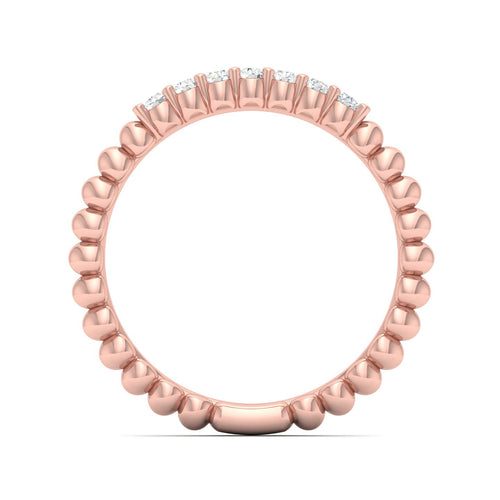 1/6 Ctw Seven Stone Bubble Stackable Ring