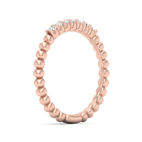 1/6 Ctw Seven Stone Bubble Stackable Ring