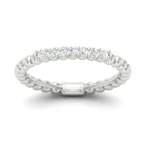 1/6 Ctw Seven Stone Bubble Stackable Ring