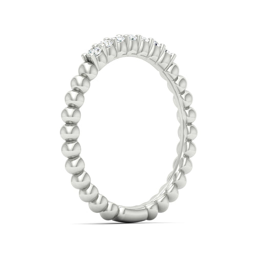 1/6 Ctw Seven Stone Bubble Stackable Ring