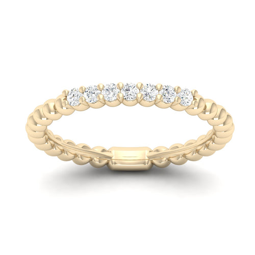 1/6 Ctw Seven Stone Bubble Stackable Ring