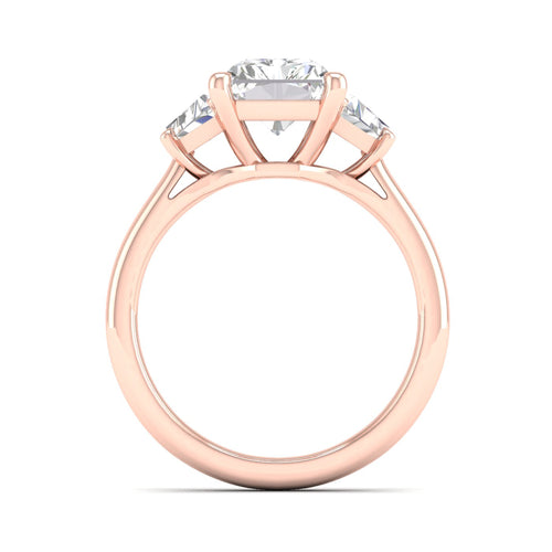 2 1/2 ctw Radiant Side Stone Three Stone Ring