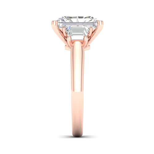 2 1/2 ctw Radiant Side Stone Three Stone Ring