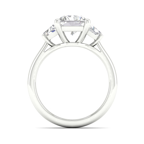 2 1/2 ctw Radiant Side Stone Three Stone Ring