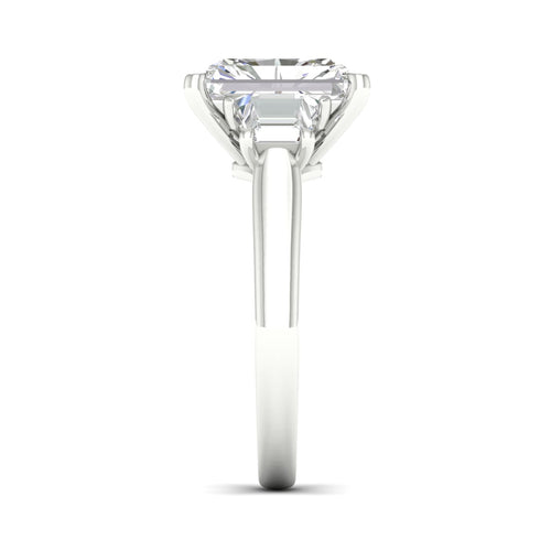 2 1/2 ctw Radiant Side Stone Three Stone Ring