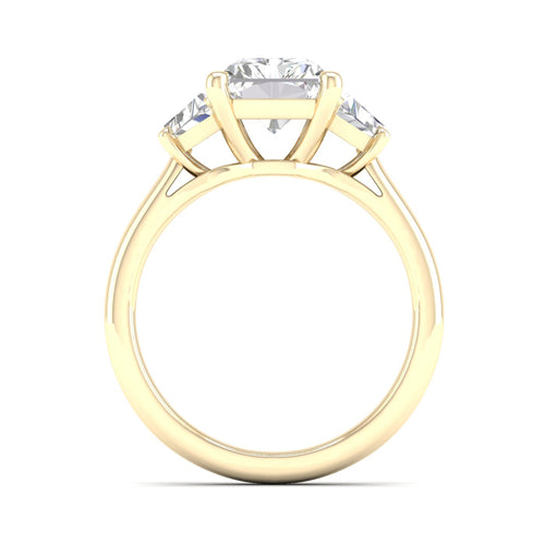 2 1/2 ctw Radiant Side Stone Three Stone Ring