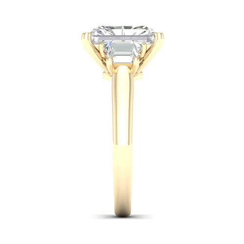 2 1/2 ctw Radiant Side Stone Three Stone Ring