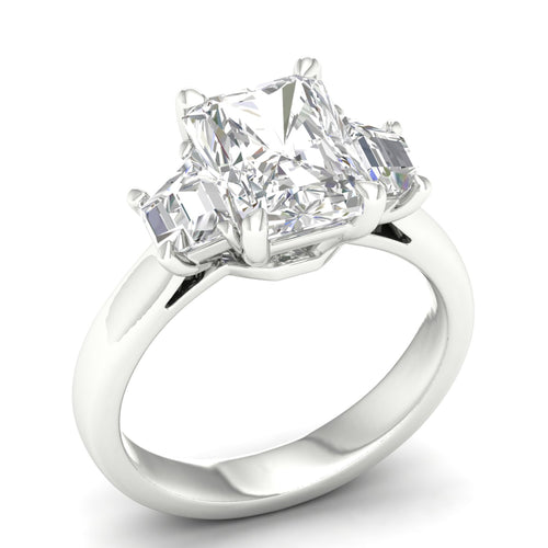 2 1/2 ctw Emerald Trapezoid Three Stone Ring