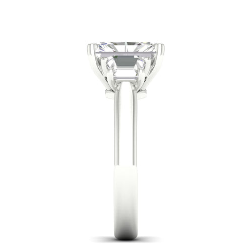 2 1/2 ctw Emerald Trapezoid Three Stone Ring