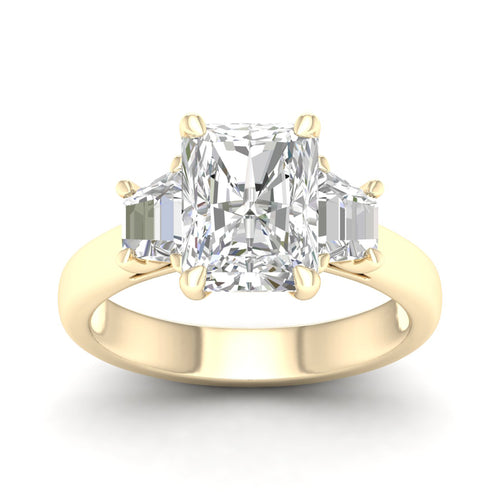 2 1/2 ctw Emerald Trapezoid Three Stone Ring