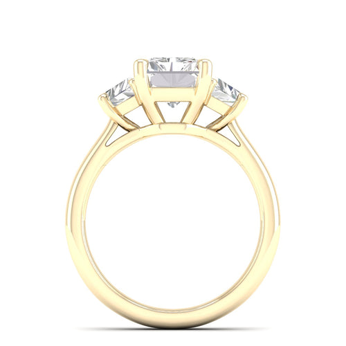 2 1/2 ctw Emerald Trapezoid Three Stone Ring