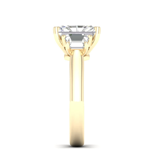 2 1/2 ctw Emerald Trapezoid Three Stone Ring