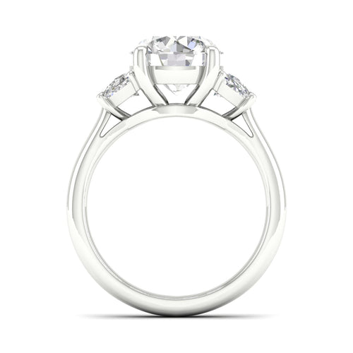 2 1/2 ctw Round Halfmoon Three Stone Ring
