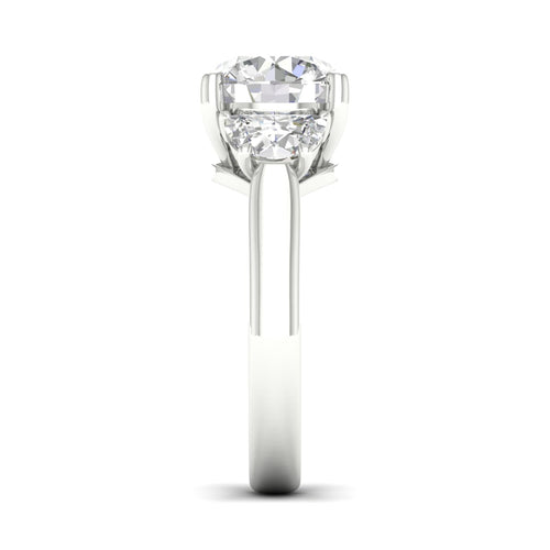 2 1/2 ctw Round Halfmoon Three Stone Ring
