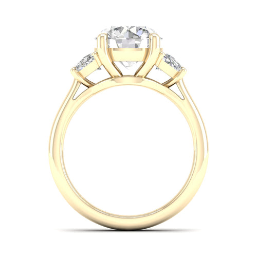 2 1/2 ctw Round Halfmoon Three Stone Ring