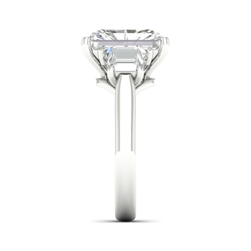 3 5/8 Ctw Radiant Side Stone Three Stone Ring