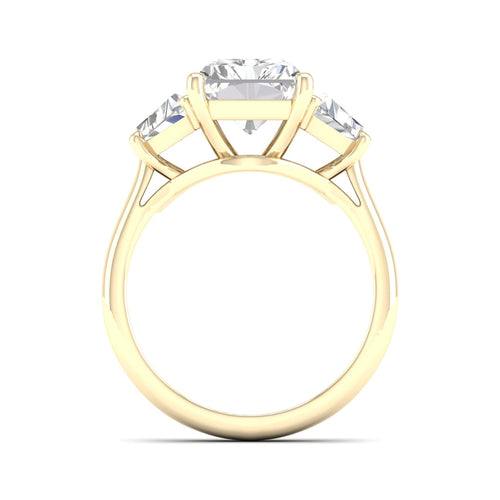 3 5/8 Ctw Radiant Side Stone Three Stone Ring