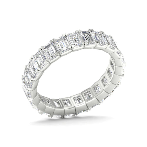 4 ctw Emerald Lab Grown Eternity Band
