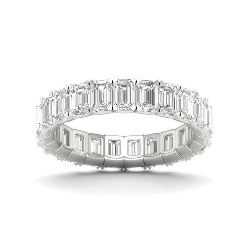 4 ctw Emerald Lab Grown Eternity Band
