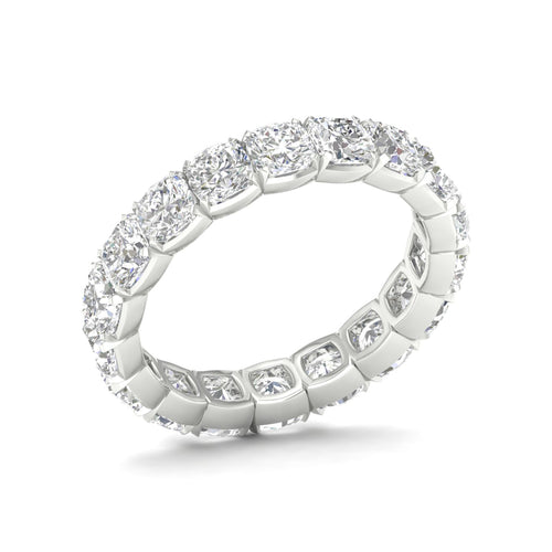 4 ctw Cushion Lab Grown Eternity Band