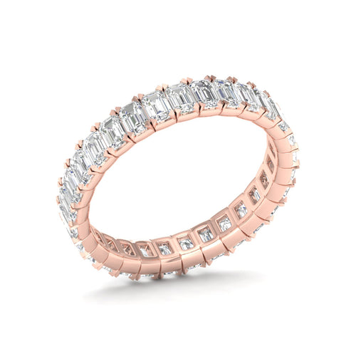 2 ctw Emerald Lab Grown Eternity Band