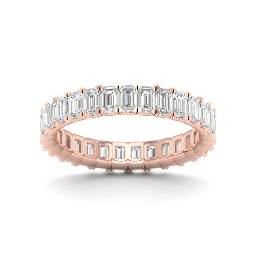 2 ctw Emerald Lab Grown Eternity Band