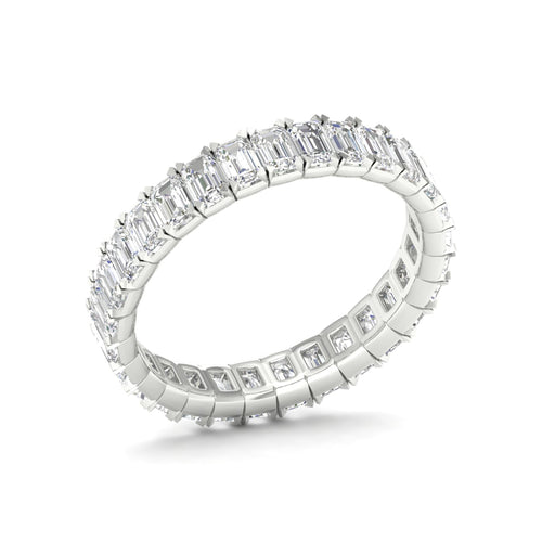 2 ctw Emerald Lab Grown Eternity Band
