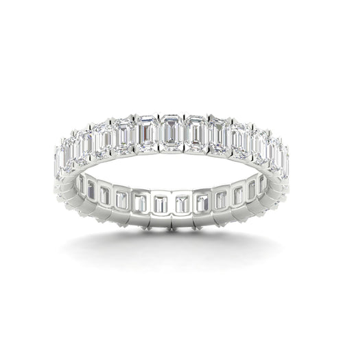 2 ctw Emerald Lab Grown Eternity Band