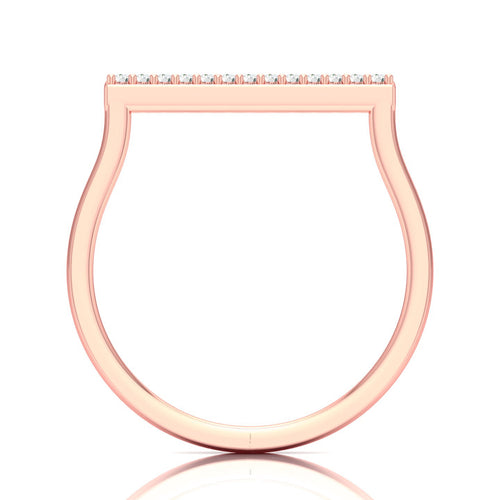 0.065 Ctw Bar Lab Grown Fashion Stackable Ring