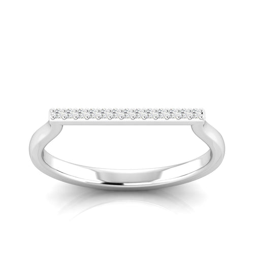 0.065 Ctw Bar Lab Grown Fashion Stackable Ring