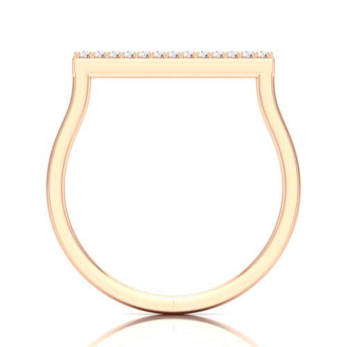 0.065 Ctw Bar Lab Grown Fashion Stackable Ring