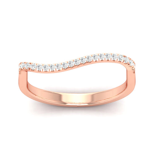 1/10 Ctw Curve Lab Grown Fashion Stackable Ring