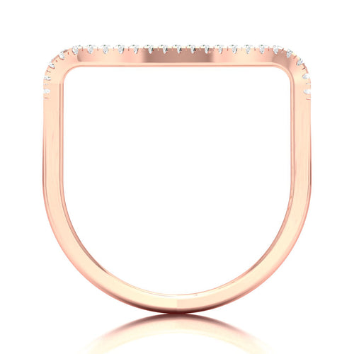 1/10 Ctw Curve Lab Grown Fashion Stackable Ring