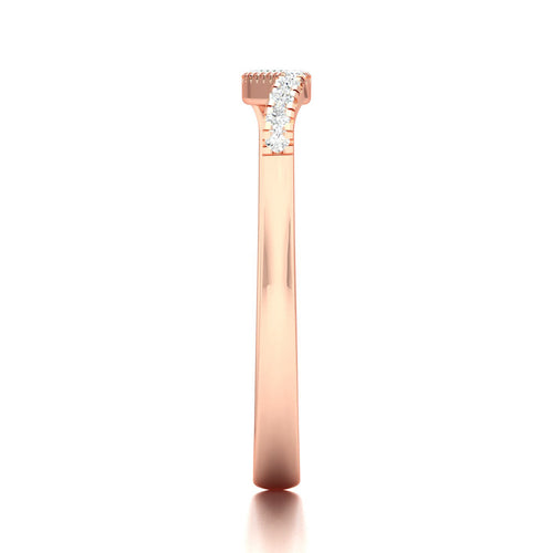 1/10 Ctw Curve Lab Grown Fashion Stackable Ring
