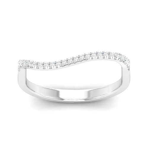 1/10 Ctw Curve Lab Grown Fashion Stackable Ring