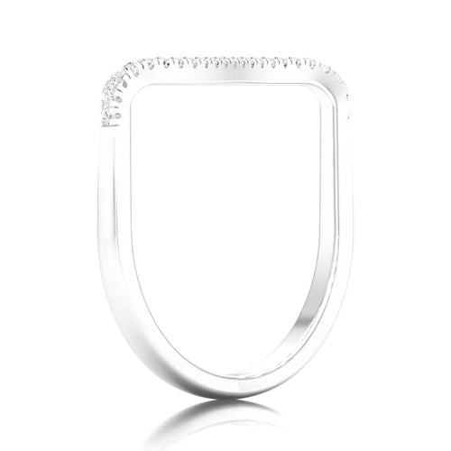 1/10 Ctw Curve Lab Grown Fashion Stackable Ring