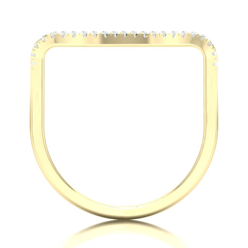 1/10 Ctw Curve Lab Grown Fashion Stackable Ring